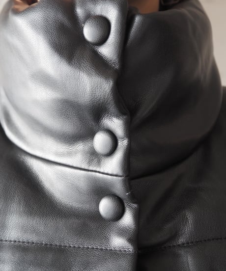 Stand Collar Down Vest BK