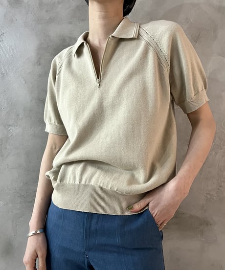 Zip Polo S/S Knit BE