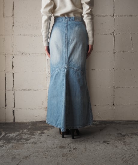 Denim Mermaid Long Skirt BL