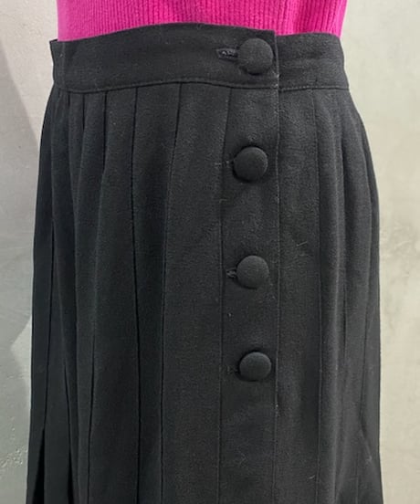 Wool Pleats Skirt BK