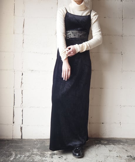 Velour Camisole Dress BK