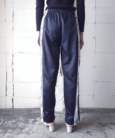 Side Snap Button Track  Pants BKWH
