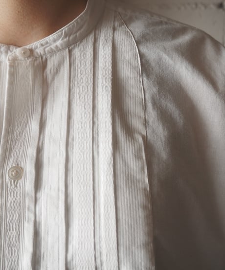 Vintage Band Collar Shirt WH