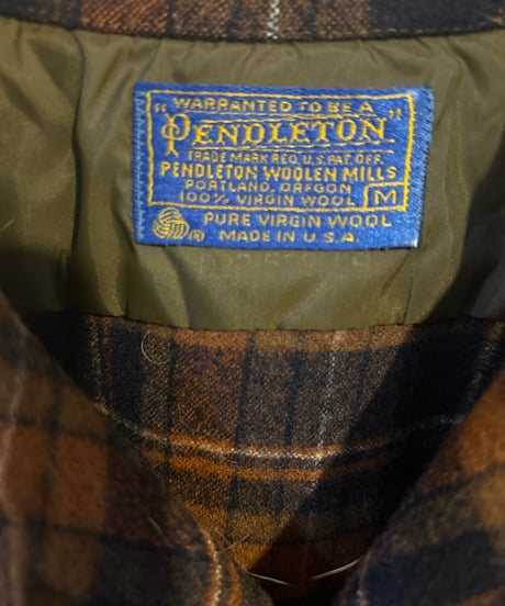 1960-70's Vintage PENDLETON Open Collar Wool Shirt OR