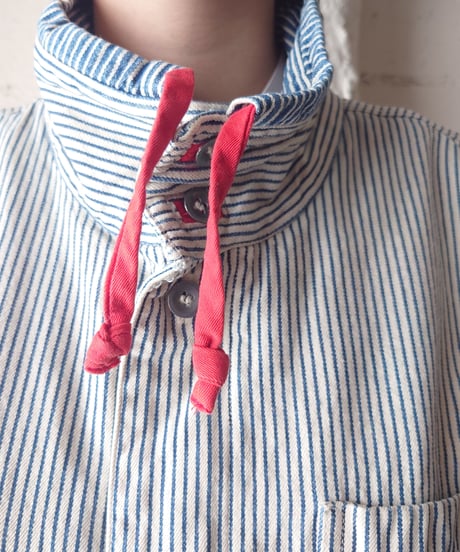 Stand Collar Stripe Coat NVWH