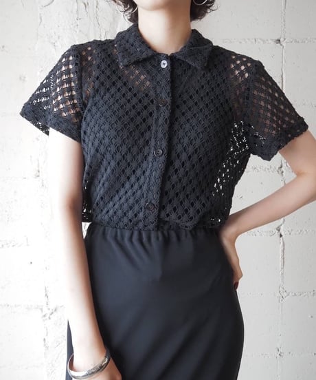 Mesh Short Sleeve Shirt BK