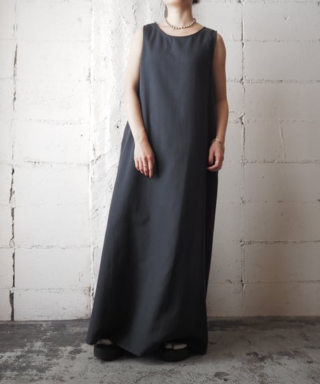A Line Sleeveless Pocket Dress BK