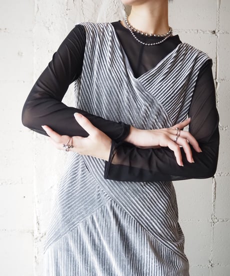 GIORGIO ARMANI Velour Sleeveless Dress GR
