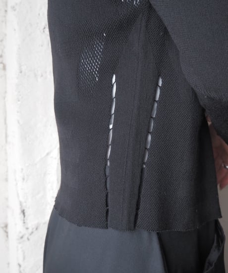 ISSEY MIYAKE Asymmetric Cardigan BK