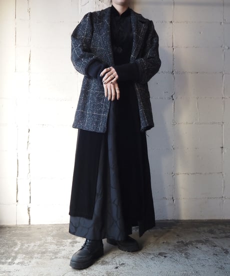 Tweed Long Rib Cuff Jacket DGR