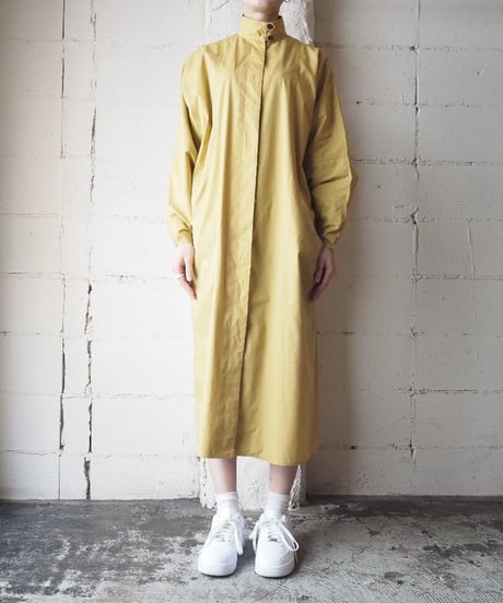 Stand Collar Shirt Dress YE