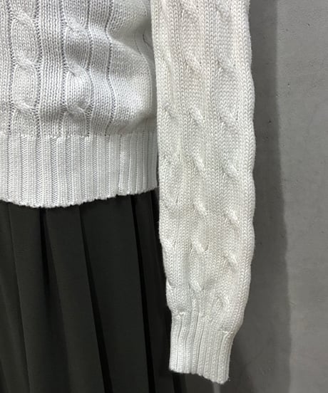 Ralph Lauren Cotton Cable Knit WH NV