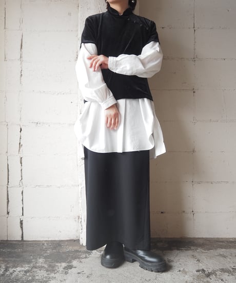 Short Sleeve Velour China Shirts BK