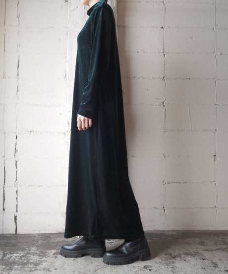 Standcollar Velour Tight Dress DGN