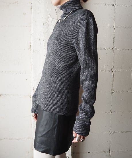Lame Mix Turtleneck Khit BKSIV