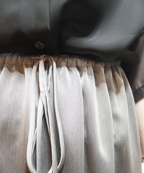 Seethrough Easy Tight Skirt SVBK