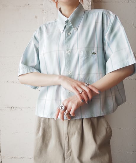Remake LACOSTE Cropped Check Shirt LBLLGN