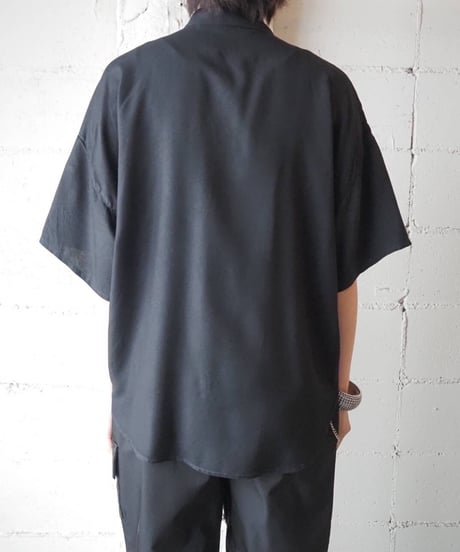 Dropped Shoulder Rayon Shirt BK