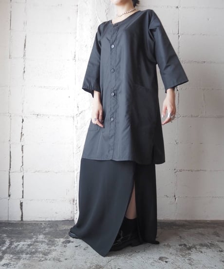 andre Collarless Coat BK