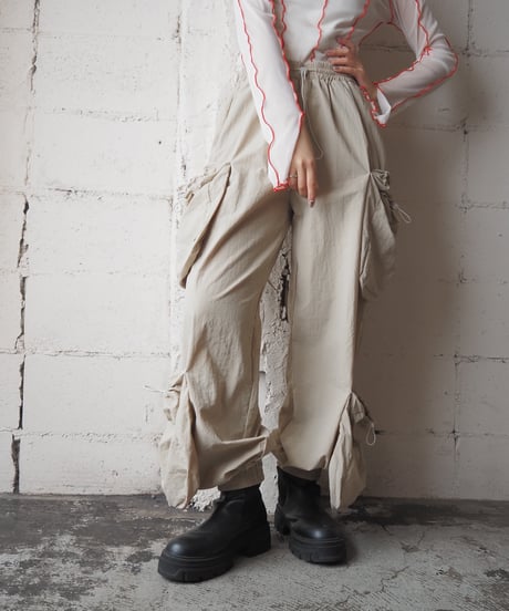 Shirring Easy Cargo Pants BE