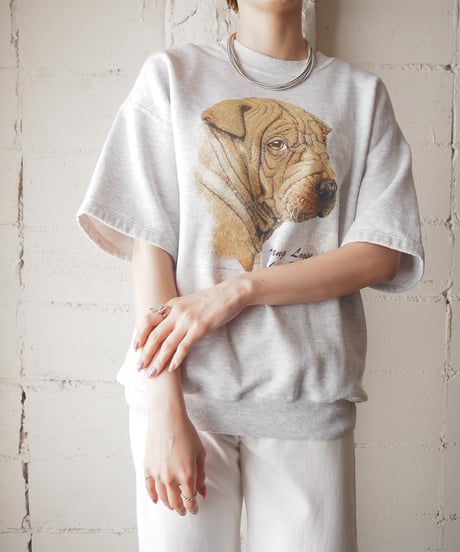 s/s REMAKE  Printed Dog Print Sweat