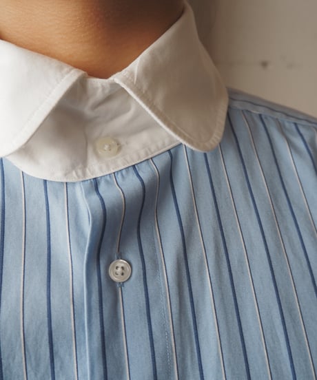 Ralph Lauren White Collared Stripe Shirt BLWH