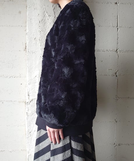 Fake Fur Zip Up Blouson BK