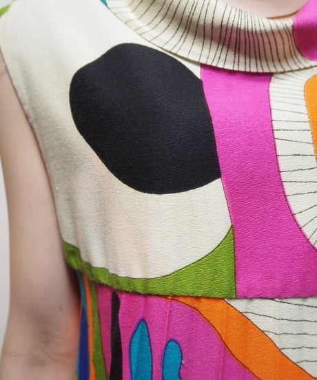 1960~70's Psychedelic Pattern Dress PIGN