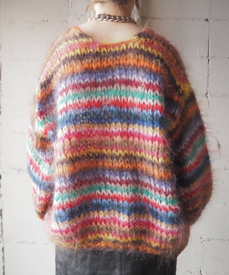 Les tricots d'O Multicolor Mohair Cardigan RE BL OR