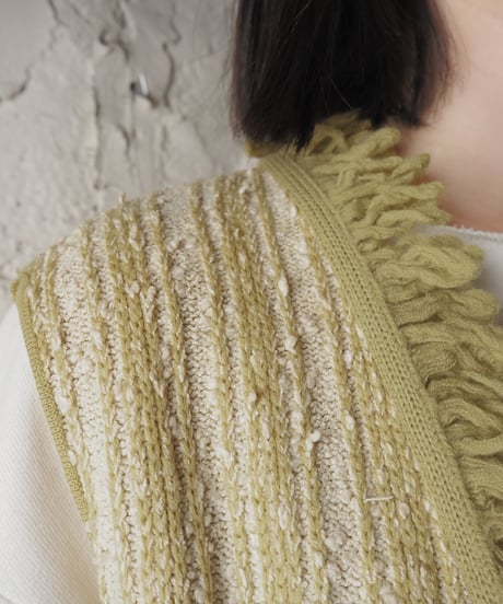 1960-70's Pure Wool Fringe Knit Vest YE
