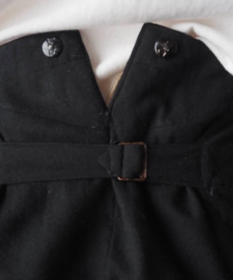 1940-50's Euro Back Belt Wool Pants BK