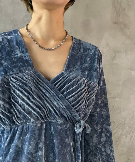 Flared Sleeve Velour Dress LBL