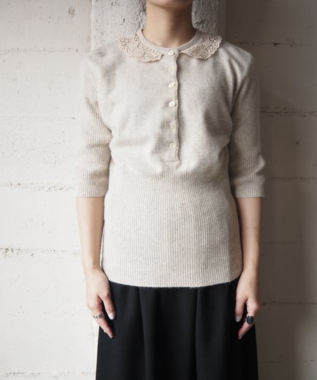 S/S Lace Collar Knit BE