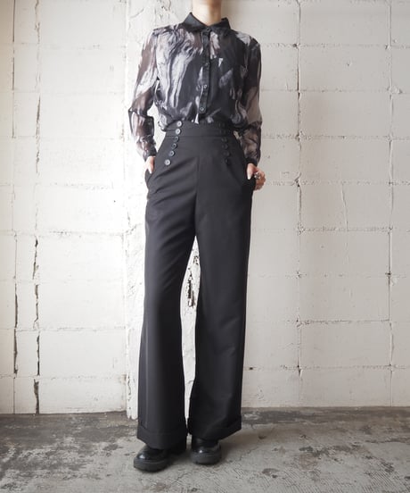 Double Hem Marine Pants BK