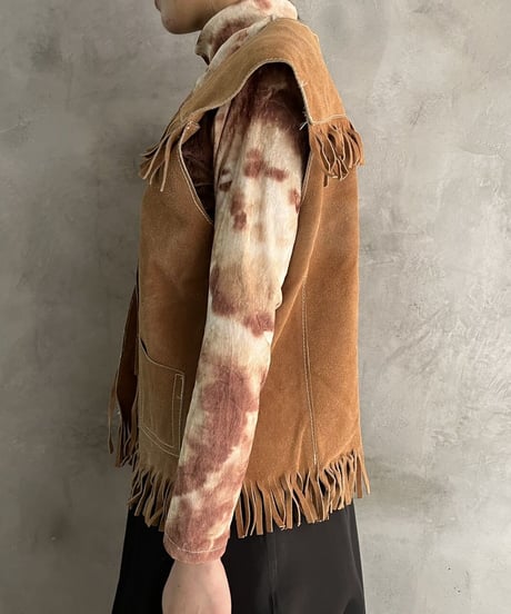 Suede Fringe Vest  BE