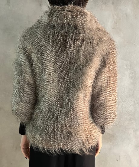 GUESS Belted Design Fake Fur Jacket BR
