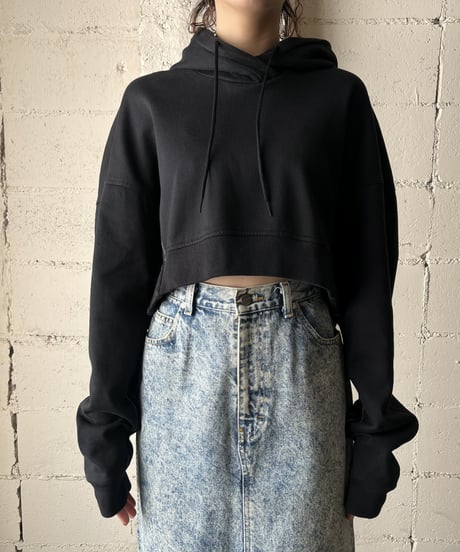 Y-3 Rose Print Short Hoodie BK