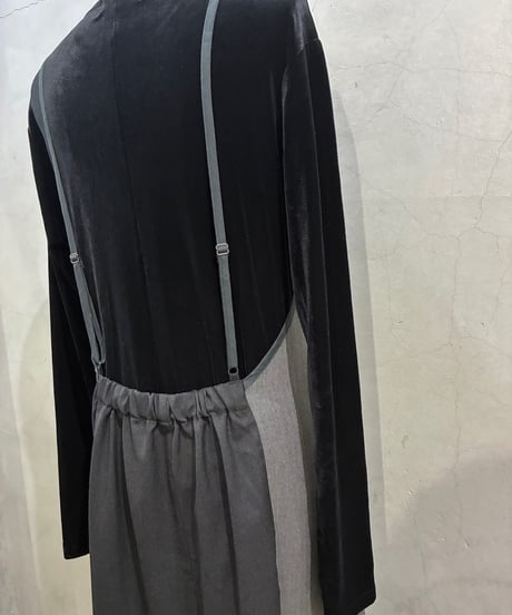 Remake Patchwork Camisole Dress BK GR NV