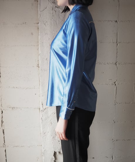 1970's Satin Western Shirt BL