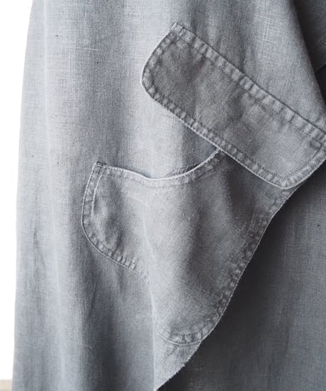 Asymmetry Design Linen Camisole Dress BK