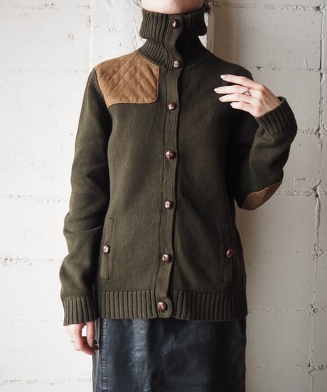 Lauren Ralph Lauren Leather Buttons Cardigan KA