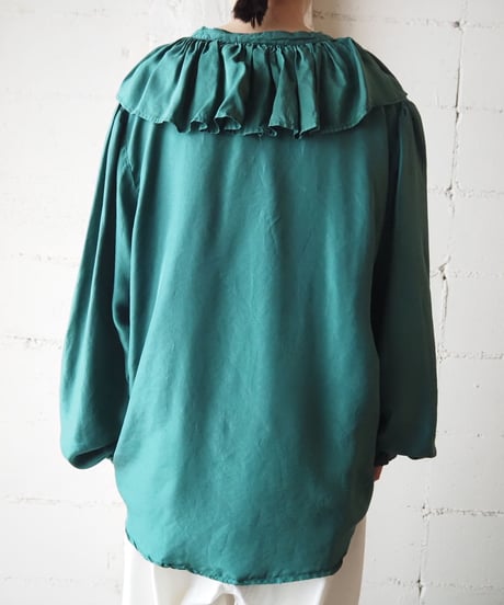 Frill Collar Silk Blouse GR