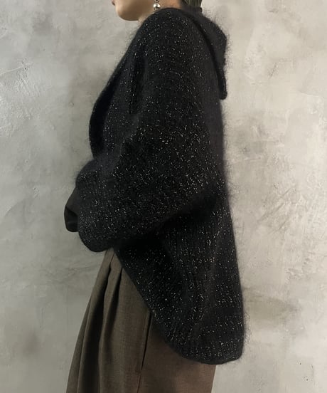 Lame Design Dolman Mohair Cardigan BKGO