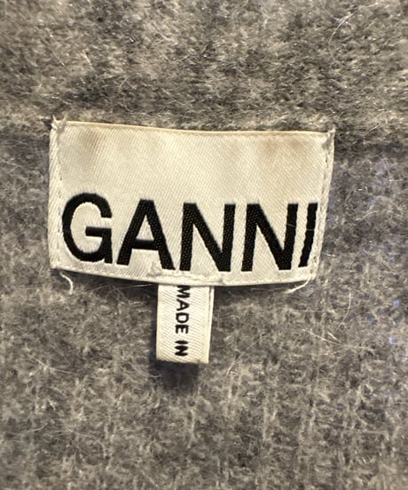 GANNI Vneck Short Cardigan LGR