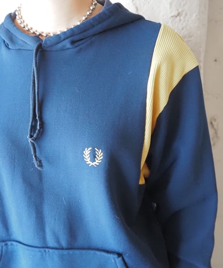 1970-80's FRED PERRY Bicolor Hoodie BL YE