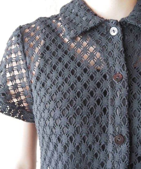 Mesh Short Sleeve Shirt BK