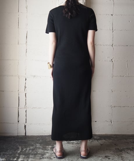 Collarless S/S Dress BK