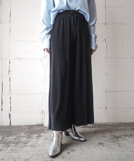 Wide Pleated Easy Pants BK