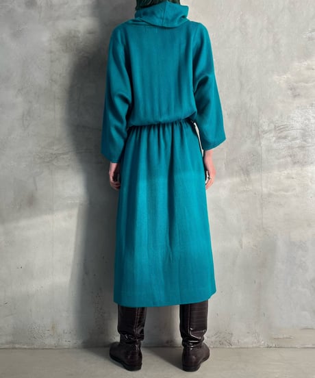 Turtle Neck Dolman Sleeve Dress BL