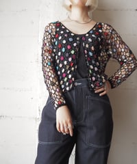 Beads Crochet Colorful Cardigan BKREBL